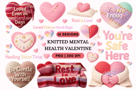 Download Knitted Mental Health Valentine PNG - Valentine png Collection