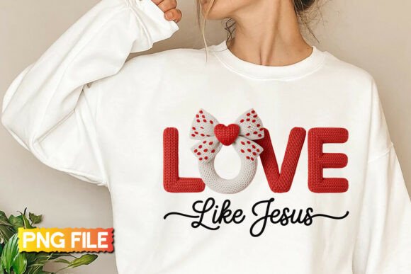 Download Faux Yarn Love Like Jesus Valentine PNG - Valentine png Collection