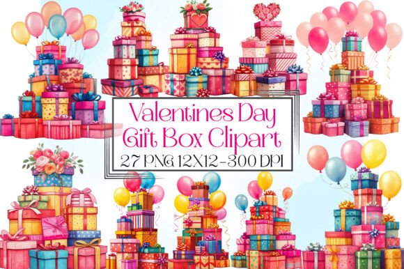 Download Valentine's Day Gift Box Clipart - Premium Bundle