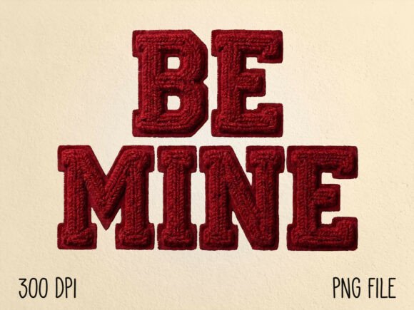 Download Faux Yarn Be Mine Knitted Valentine PNG - Valentine png Collection