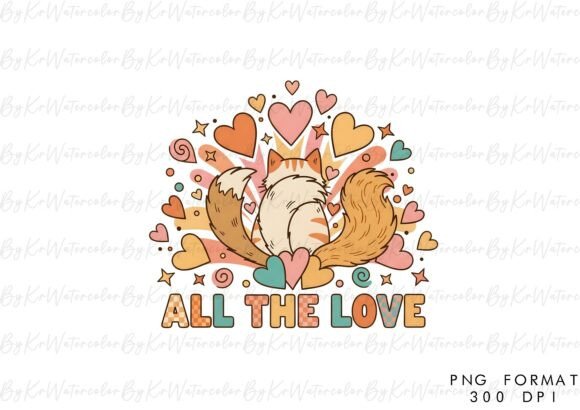 Download All the Love Groovy Valentine PNG - Valentine png Collection
